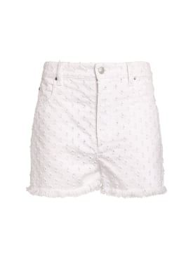 Isabel Marant: Shorts aus Baumwolldenim „Lesia“ - Weiß - women_0 | Luisa Via Roma