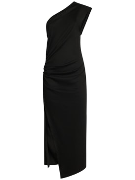 Isabel Marant: Vestido midi de algodón - Negro - women_0 | Luisa Via Roma