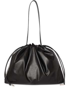 The Row: Angy hobo light nappa leather bag - Black - women_0 | Luisa Via Roma