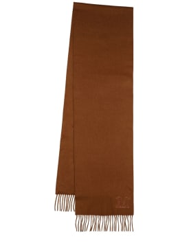 Max Mara: Dalia cashmere scarf - Brown - women_0 | Luisa Via Roma