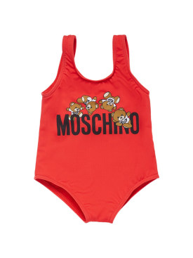 Moschino: Lycra one piece swimsuit - Red - kids-girls_0 | Luisa Via Roma