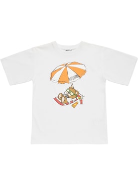 Moschino: T-Shirt aus Baumwolljersey - Weiß - kids-boys_0 | Luisa Via Roma