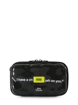 MSGM: MSGM x Crash Baggage Icon crossbody bag - Black - men_0 | Luisa Via Roma