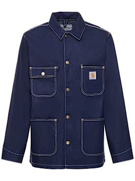 Carhartt WIP: OG denim chore coat - Blue - men_0 | Luisa Via Roma
