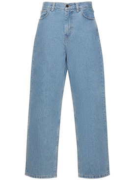 Carhartt WIP: Brandon cotton denim jeans - Light Blue - women_0 | Luisa Via Roma