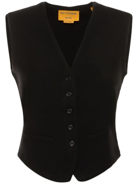Guest In Residence: Tailored cashmere vest - Black - women_0 | Luisa Via Roma
