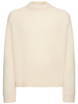 A.P.C.: Alpaca blend knit sweater - Off White - men_0 | Luisa Via Roma