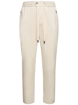 Dolce&Gabbana: Pantalon de survêtement en coton stretch - Beige Chiarissi - men_0 | Luisa Via Roma