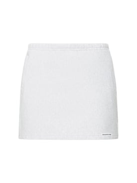 Alexander Wang: Cotton mini skirt w/ elasticated band - Grey - women_0 | Luisa Via Roma