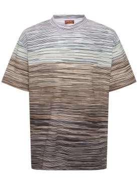 Missoni: Gefärbtes T-Shirt aus Baumwolljersey - Beige - men_0 | Luisa Via Roma