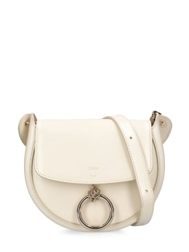 Chloé: Arlene leather shoulder bag - Misty Ivory - women_0 | Luisa Via Roma
