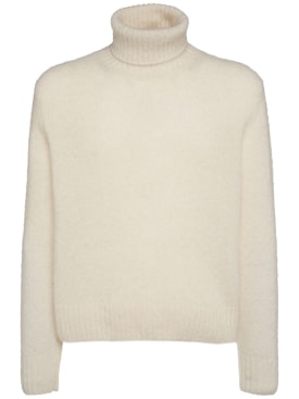Tom Ford: Alpaca blend turtleneck sweater - White - men_0 | Luisa Via Roma