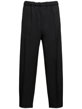 Jil Sander: 宽松版型短款裤子 - 黑色 - men_0 | Luisa Via Roma