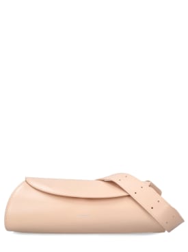 Jil Sander: Small Cannolo leather shoulder bag - Rose - women_0 | Luisa Via Roma