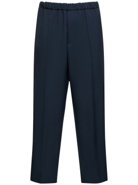 Jil Sander: 宽松版型短款裤子 - 海军蓝 - men_0 | Luisa Via Roma