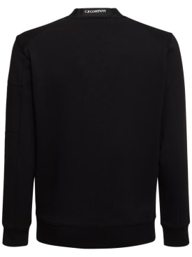 C.P. Company: Diagonal raised fleece sweatshirt - Black - men_0 | Luisa Via Roma