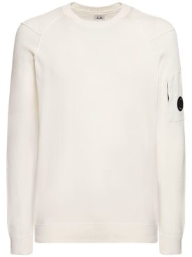 C.P. Company: Sea Island knit sweater - Gauze White - men_0 | Luisa Via Roma