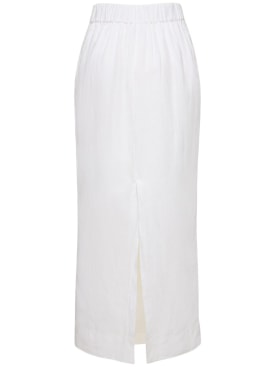POSSE: Emma linen midi pencil skirt - White - women_0 | Luisa Via Roma