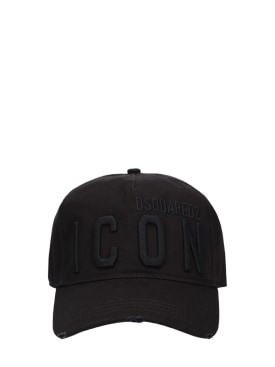 Dsquared2: Logo baseball hat - Black - men_0 | Luisa Via Roma