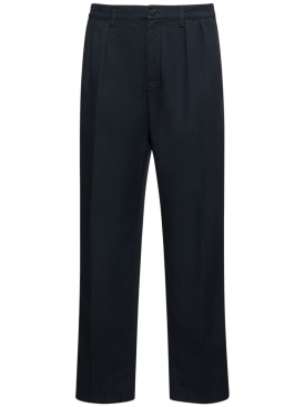ASPESI: Cotton & linen pants - Navy - men_0 | Luisa Via Roma