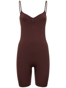 Prism Squared: Spirited short jumpsuit - Brown - women_0 | Luisa Via Roma