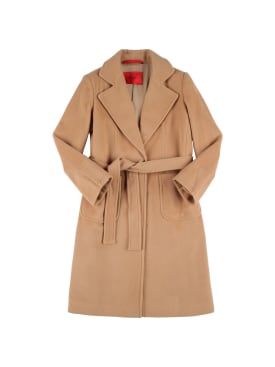 MAX&Co.: Belted wool long coat - Beige - kids-girls_0 | Luisa Via Roma
