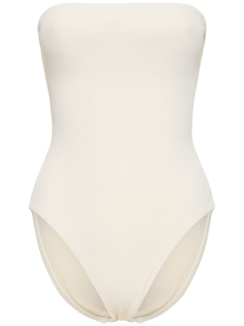 Lido: Sedici strapless one piece swimsuit - Ivory - women_0 | Luisa Via Roma