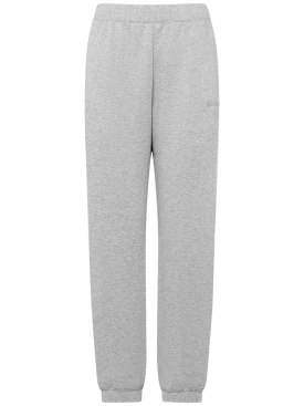 'S Max Mara: Pantalones deportivos de algodón jersey - Gris - women_0 | Luisa Via Roma