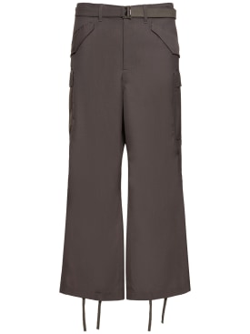 Sacai: Tailored suiting pants - Taupe - men_0 | Luisa Via Roma