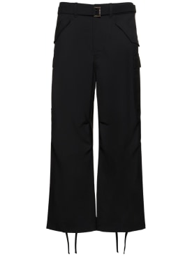Sacai: Tailored suiting pants - Black - men_0 | Luisa Via Roma
