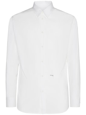 Dsquared2: Ceresio 9 Dan relaxed cotton shirt - White - men_0 | Luisa Via Roma