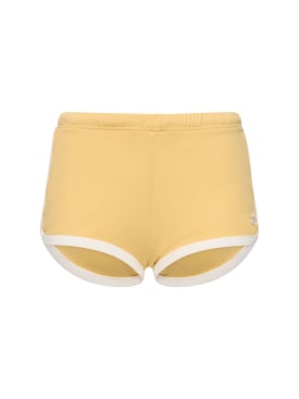 Courreges: 对比色棉质短裤 - 黄色 - women_0 | Luisa Via Roma