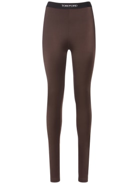 Tom Ford: Lycra signature leggings - Brown - women_0 | Luisa Via Roma