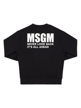 MSGM: Sweatshirt aus Baumwolle - Schwarz - kids-girls_0 | Luisa Via Roma