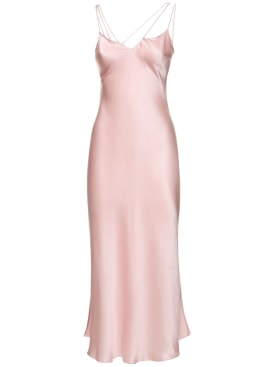The Garment: Catania silk satin slip dress - Baby Pink - women_0 | Luisa Via Roma