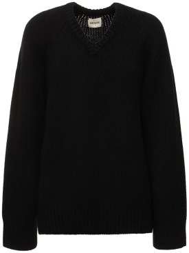 Khaite: Nalani cashmere sweater - Black - women_0 | Luisa Via Roma