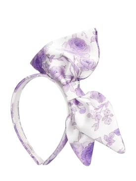Monnalisa: Mikado headband w/bow - White/Purple - kids-girls_0 | Luisa Via Roma