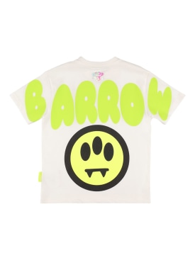 Barrow: 印花棉质平纹针织T恤 - 米白色 - kids-boys_0 | Luisa Via Roma