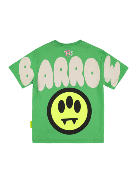 Barrow: 印花棉质平纹针织T恤 - 绿色 - kids-boys_0 | Luisa Via Roma