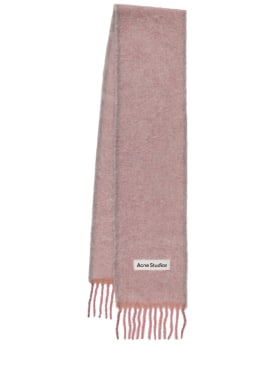 Acne Studios: Vally solid alpaca blend scarf - Dusty Pink - men_0 | Luisa Via Roma