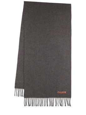 Acne Studios: Canada wool scarf - Heather Grey - men_0 | Luisa Via Roma