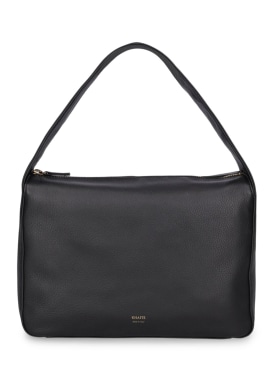 Khaite: Elena leather shoulder bag - Black - women_0 | Luisa Via Roma