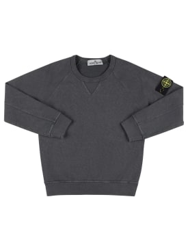 Stone Island: Cotton sweatshirt - Grey - kids-boys_0 | Luisa Via Roma