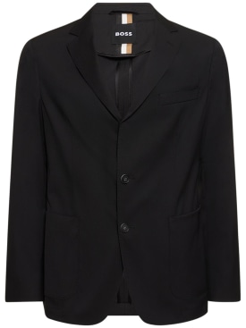 Boss: C-Hanry tech blend wool blazer - Black - men_0 | Luisa Via Roma