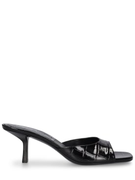 Michael Kors Collection: Zapatos mules de piel efecto cocodrilo 50mm - Negro - women_0 | Luisa Via Roma