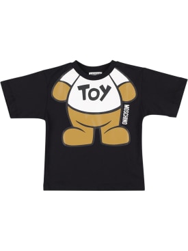 Moschino: Cotton jersey t-shirt - Black - kids-boys_0 | Luisa Via Roma