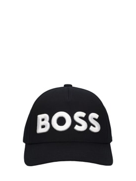 Boss: Sevile cotton hat - Nero - men_0 | Luisa Via Roma