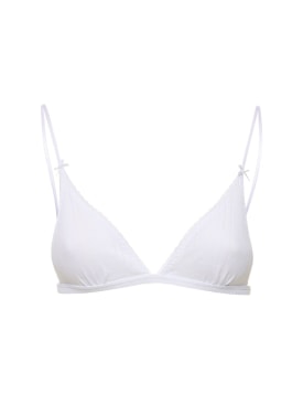 Cou Cou: The Triangle organic cotton bra - White - women_0 | Luisa Via Roma