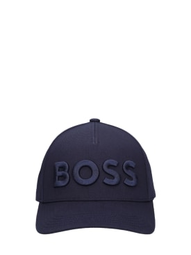 Boss: Sevile cotton hat - Dark Blue - men_0 | Luisa Via Roma