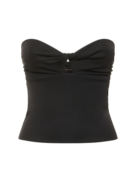 The Andamane: Lucille strapless stretch jersey top - Black - women_0 | Luisa Via Roma
